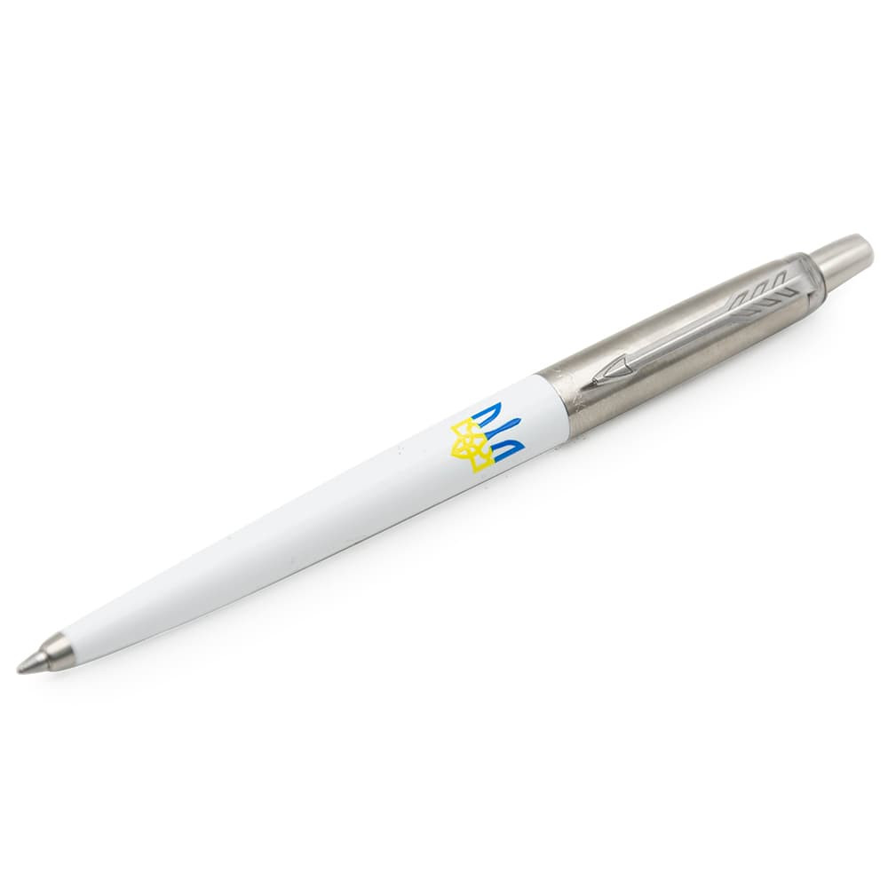 Ручка кулькова Parker JOTTER Originals UKRAINE White CT BP Тризуб синьо-жовтий 15032_T0017u. Фото 2