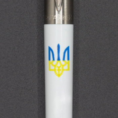 Ручка кулькова Parker JOTTER Originals UKRAINE White CT BP Тризуб синьо-жовтий 15032_T0017u. Фото 4