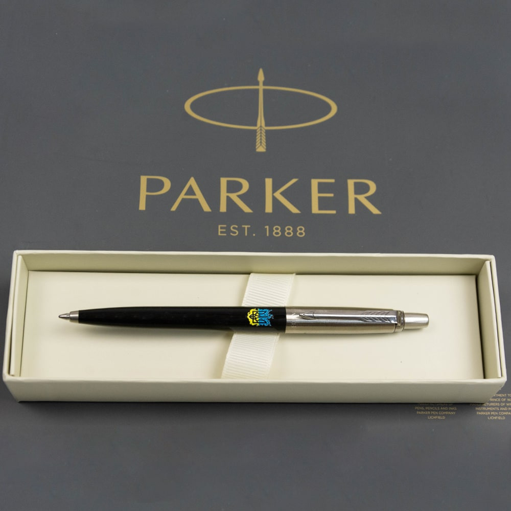 Ручка кулькова Parker JOTTER Originals UKRAINE Black CT BP вогняний Тризуб 15632_T0316u. Фото 5