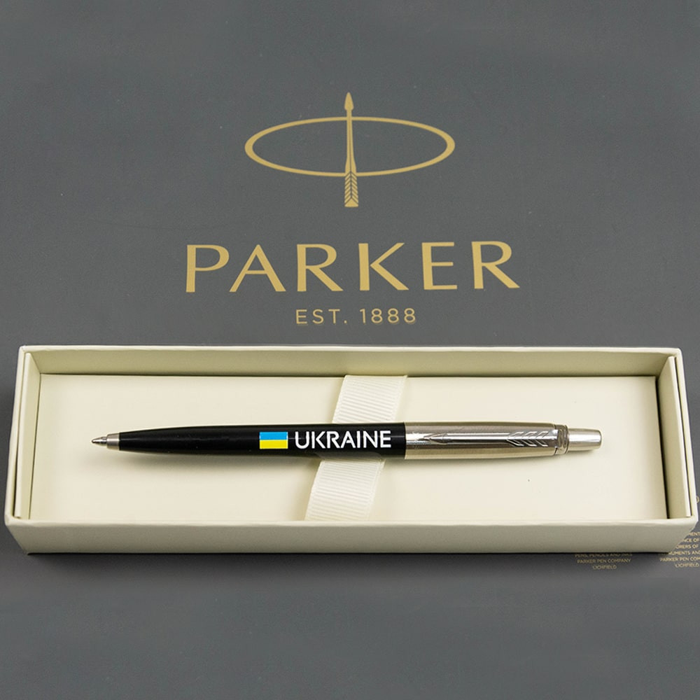 Ручка кулькова Parker JOTTER Originals UKRAINE Black CT BP Прапор + Україна 15632_T1400u. Фото 5