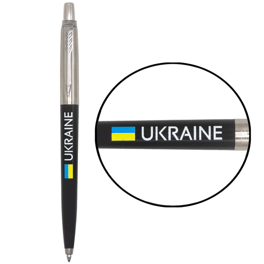 Ручка кулькова Parker JOTTER Originals UKRAINE Black CT BP Прапор + Україна 15632_T1400u