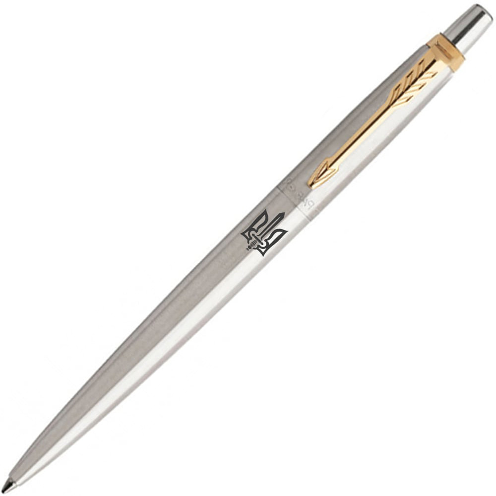 Ручка кулькова Parker JOTTER Stainless Steel GT BP Тризуб ОУН 16032_T030b. Фото 3