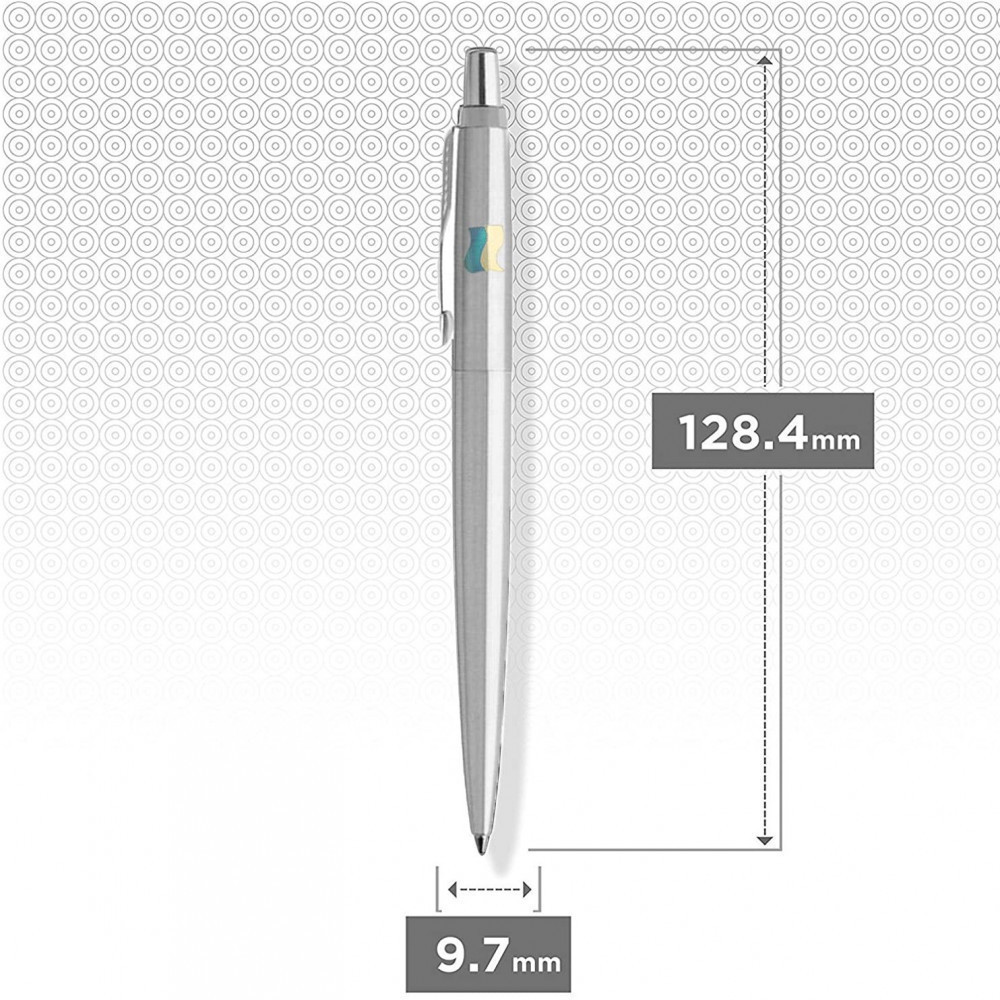 Ручка кулькова Parker JOTTER UKRAINE Stainless Steel CT BP Прапор синьо-жовтий на ковпачку 16132_T008c2. Фото 4