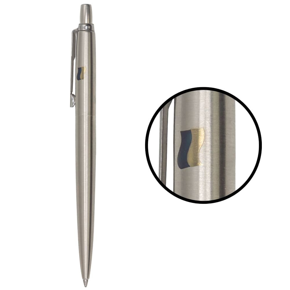 Ручка кулькова Parker JOTTER UKRAINE Stainless Steel CT BP Прапор синьо-жовтий на ковпачку 16132_T008c2