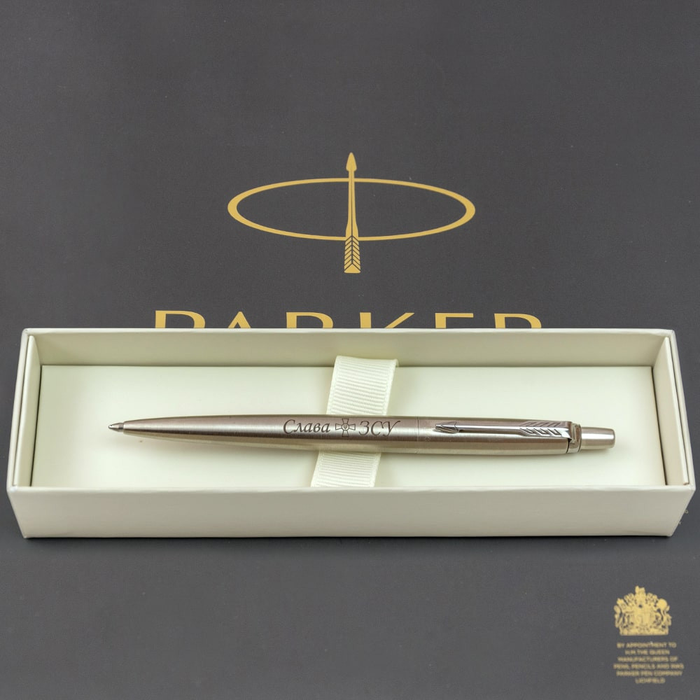 Ручка кулькова Parker JOTTER UKRAINE Stainless Steel CT BP Слава ЗСУ 16132_T204b. Фото 4