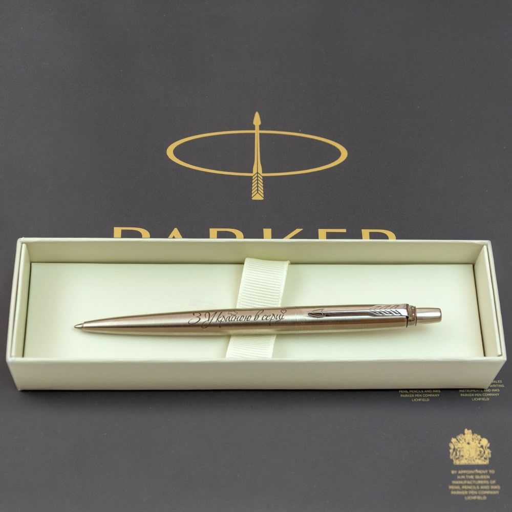 Ручка кулькова Parker JOTTER UKRAINE Stainless Steel CT BP З Україною в серці 16132_T208b. Фото 4