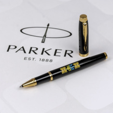 Ручка-ролер Parker IM UKRAINE Black GT RB Тризуб з орнаментом 22022_T1366u. Фото 2