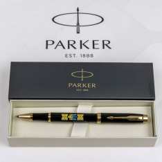 Ручка-ролер Parker IM UKRAINE Black GT RB Тризуб з орнаментом 22022_T1366u. Фото 5