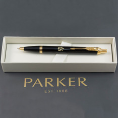 Ручка кулькова Parker IM Black GT BP Тризуб ЗСУ 22032_T039y. Фото 5