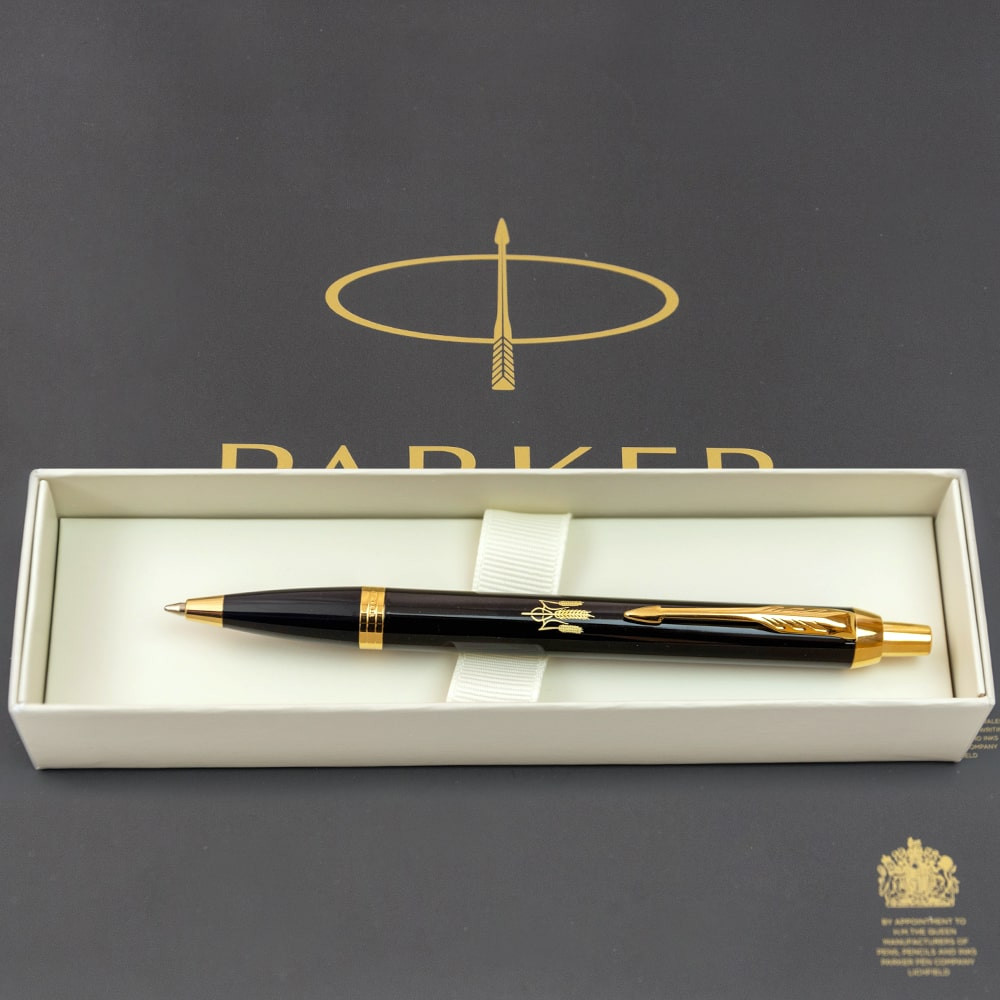 Ручка кулькова Parker IM Black GT BP Тризуб із колосків 22032_T059y. Фото 4