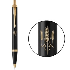 Ручка кулькова Parker IM Black GT BP Тризуб із колосків 22032_T059y