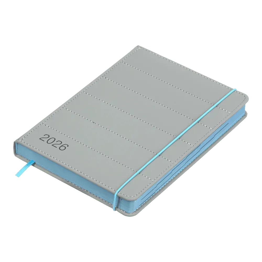 Щоденник датований Buromax Aura зі штучної шкіри А5 336 сторінок сірий BM.21100-09. Фото 3