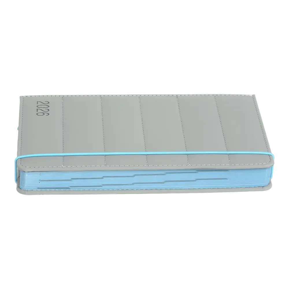 Щоденник датований Buromax Aura зі штучної шкіри А5 336 сторінок сірий BM.21100-09. Фото 4