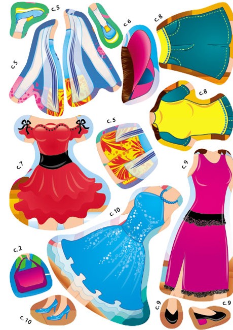 Книга Одягни ляльку №6. Знайди відповідний одяг і наклей. Фото 5