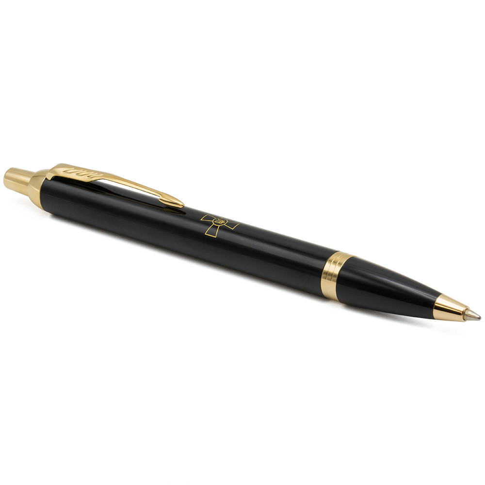 Ручка кулькова Parker IM Black GT BP Емблема ЗСУ 22032_W001y. Фото 8