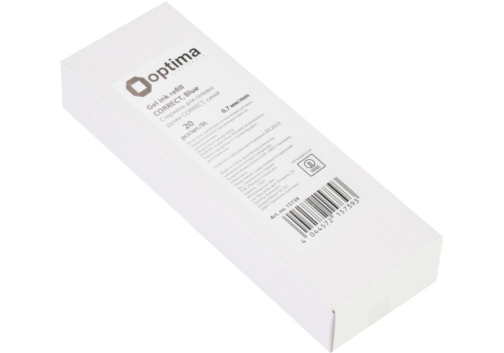 Стержень OPTIMA до гелевої ручки "пиши - стирай" CORRECT синій O15739. Фото 2