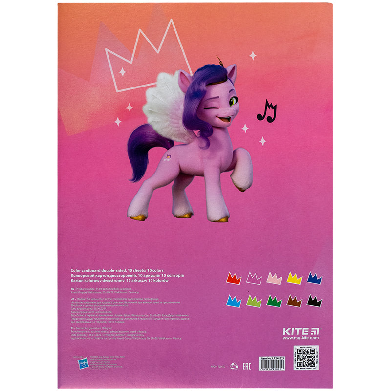 Картон кольоровий двосторонній Kite My Little Pony А4 10 аркушів LP24-255. Фото 4