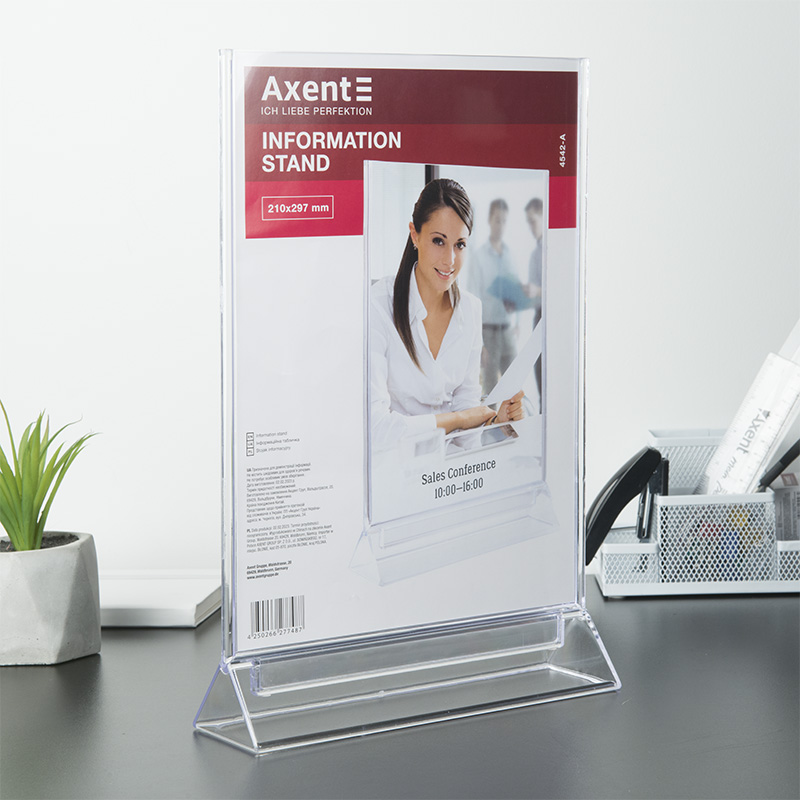 Табличка інформаційна Axent 4542-A, А4, вертикальна. Фото 2