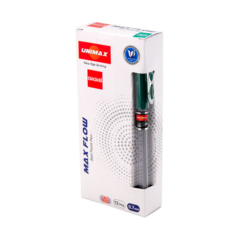 Ручка кулькова Unimax Maxflow, зелена UX-117-04. Фото 3