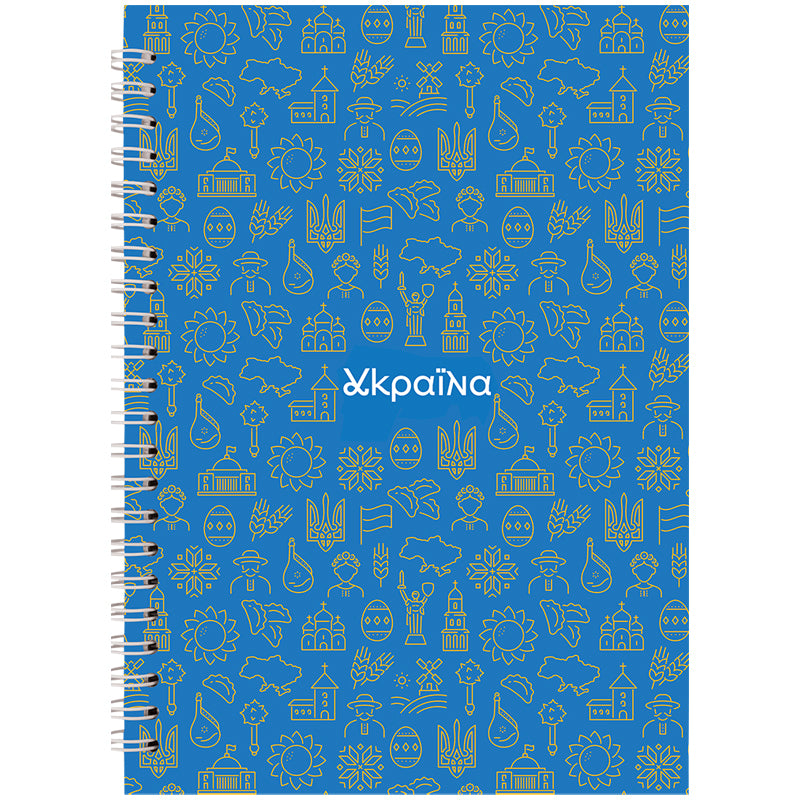 Блокнот на спіралі Axent 8032-23-A, A5, 145x210 мм, 96 аркушів, клітинка, тверда обкладинка
