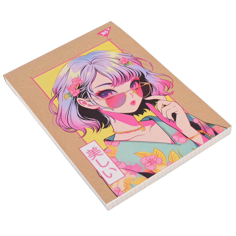 Блокнот YES А5 80 аркушів клітинка Anime girl 151994. Фото 2