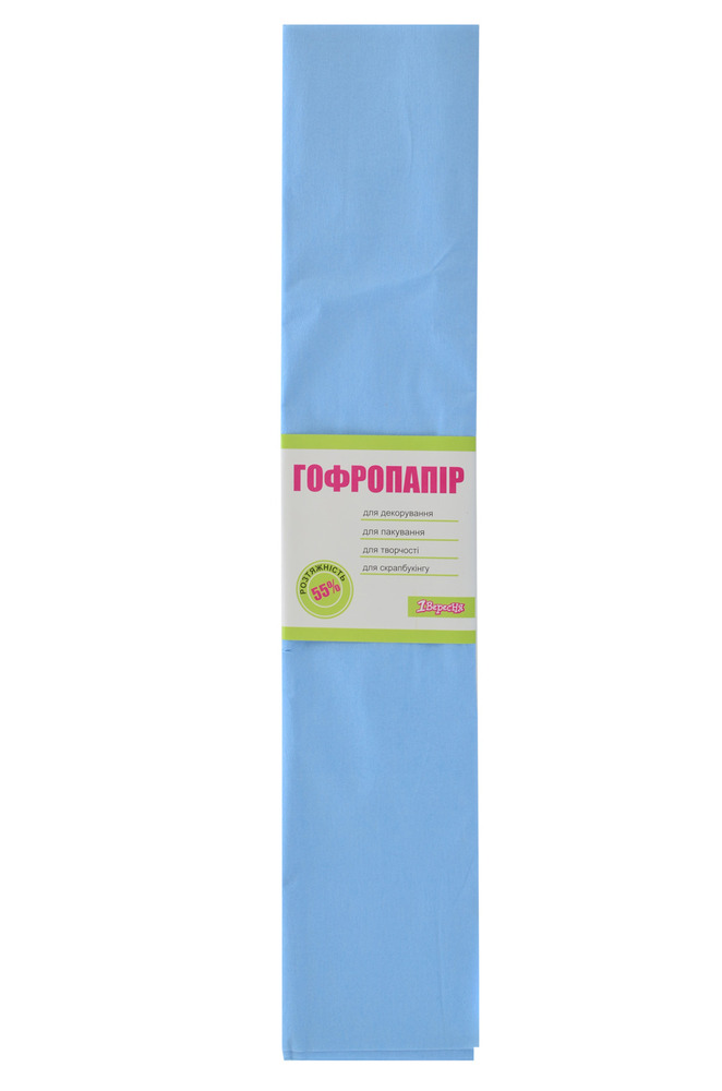 Гофропапір 1Вересня 50 см x 200 см, блакитний 705548