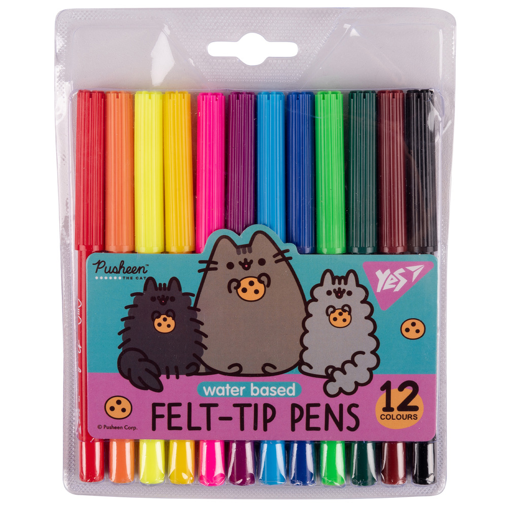 Фломастери Yes Pusheen friends 12 кольорів 650545