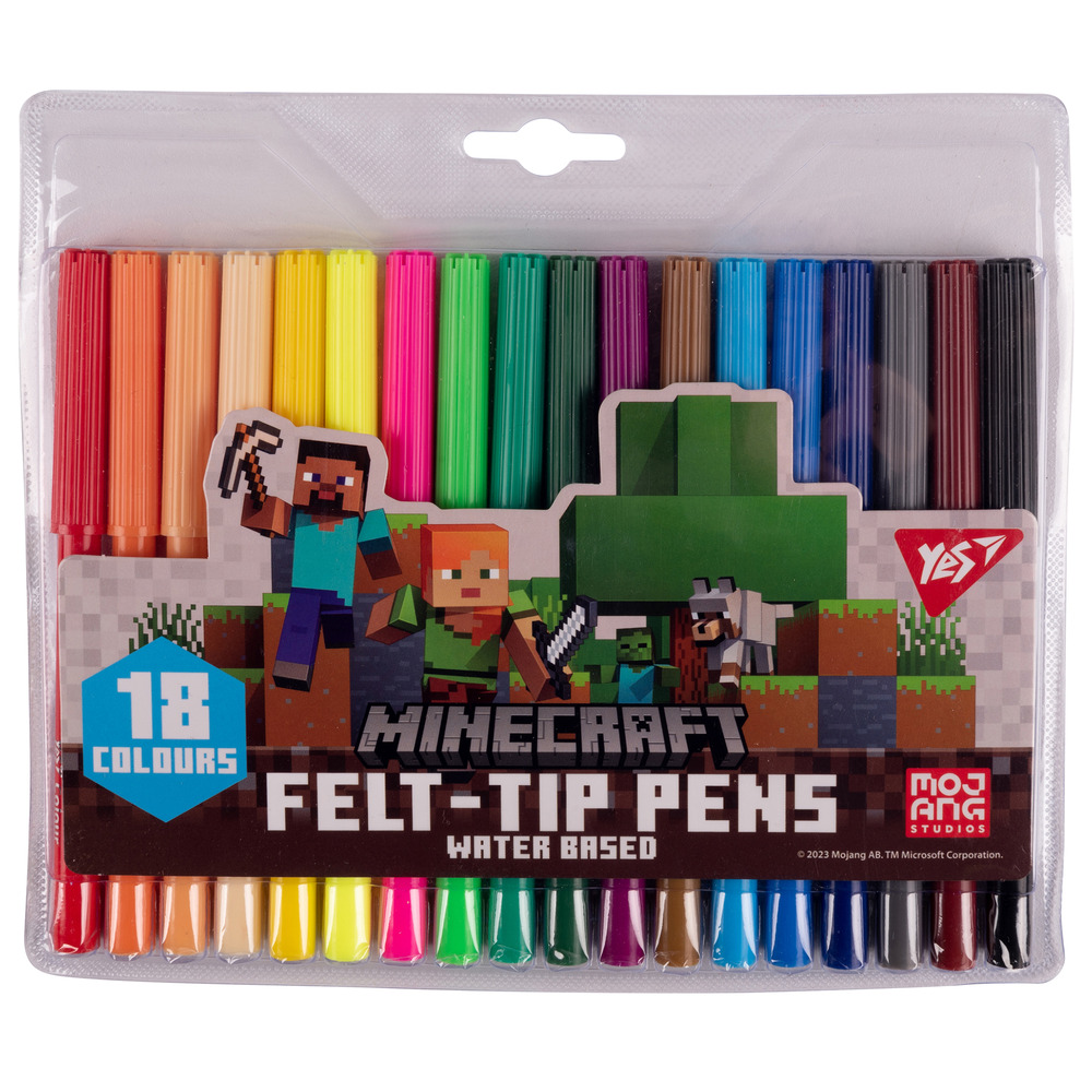 Фломастери Yes Minecraft 18 кольорів 650549