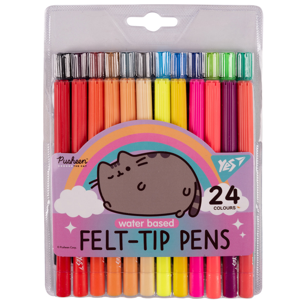 Фломастери Yes 24 кольори Pusheen rainbow 650555