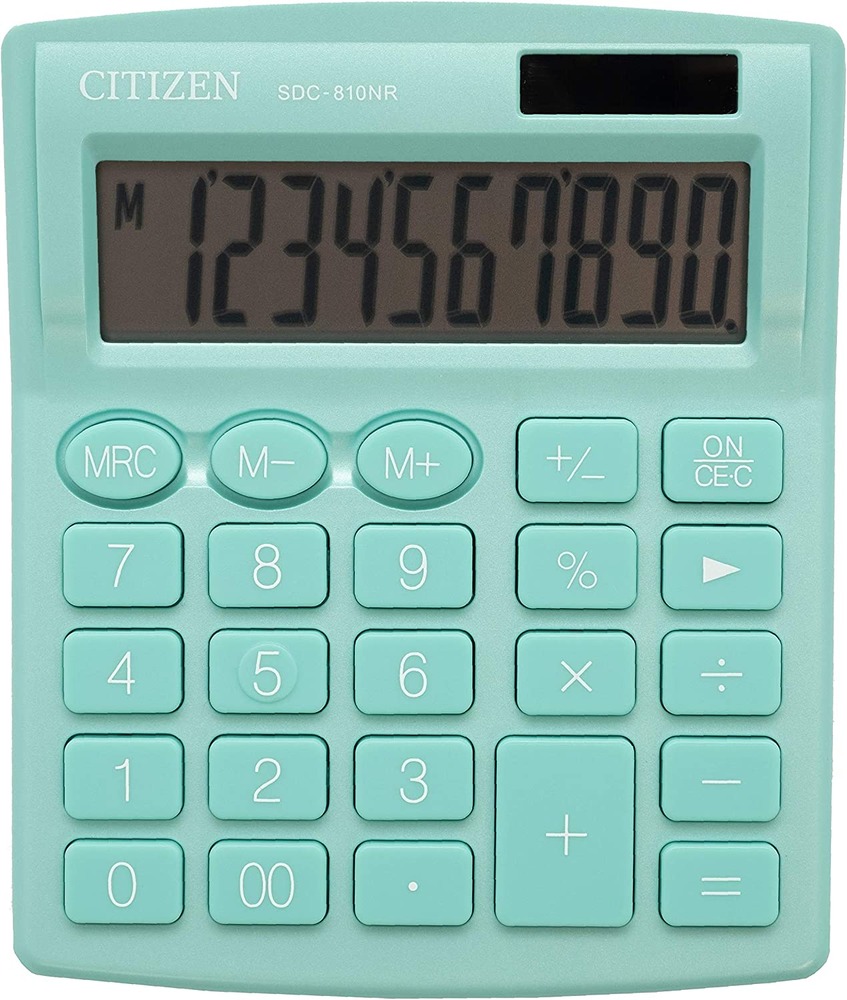 Калькулятор CITIZEN 10 розрядів SDC-810NRGNE-green