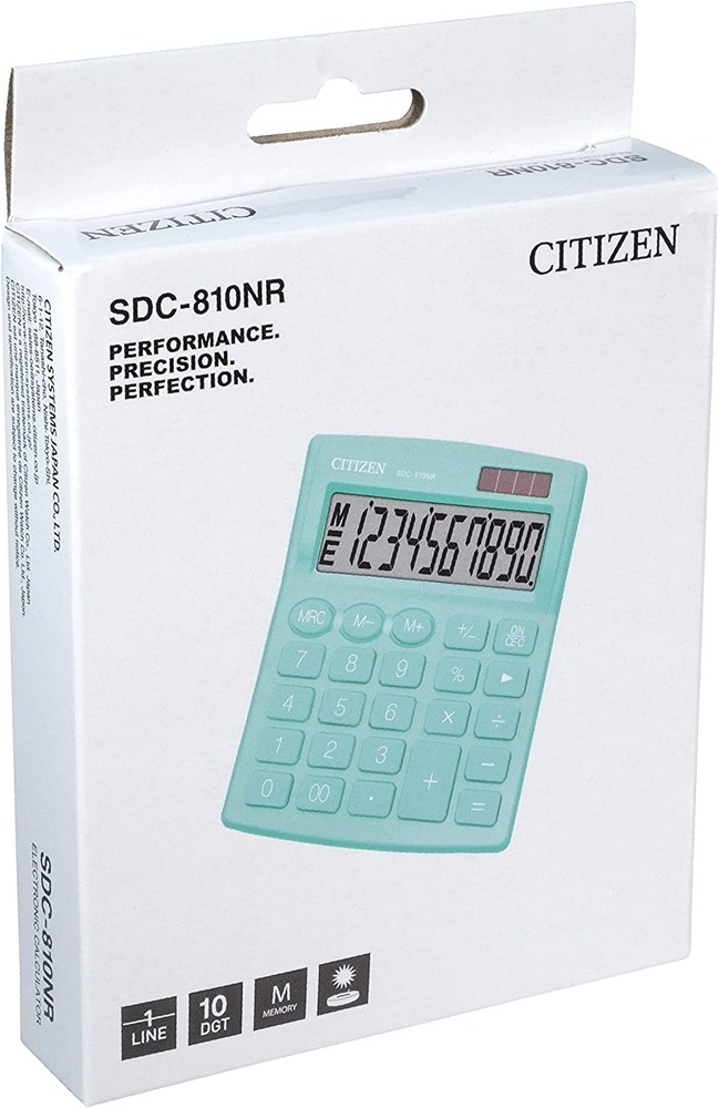 Калькулятор CITIZEN 10 розрядів SDC-810NRGNE-green. Фото 4