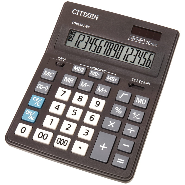 Калькулятор CITIZEN 16 розрядів CDB1601-BK