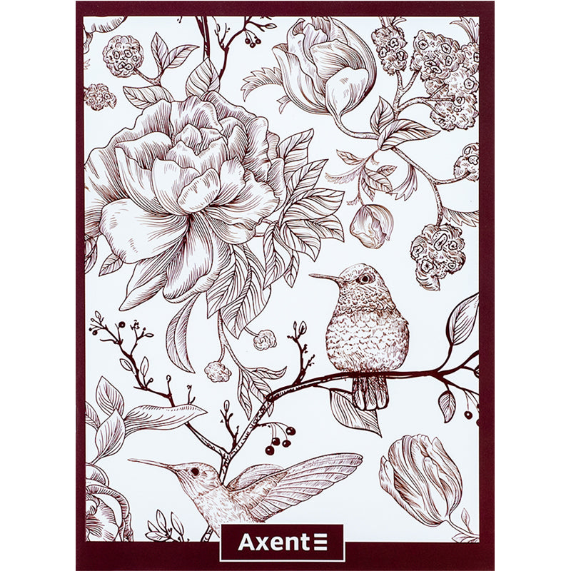 Зошит для записів Axent А4 48 аркушів, клітинка, бордовий 4780-8-A