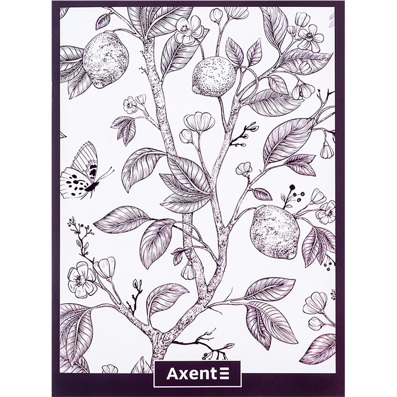 Зошит для записів Axent А4, 48 аркушів, клітинка, сливовий 4780-7-A
