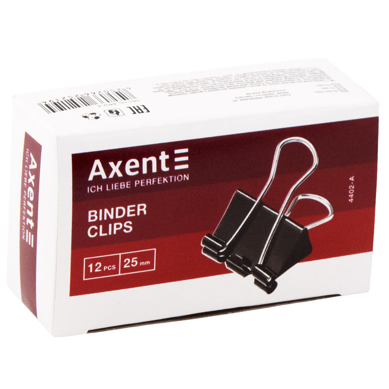 Біндер Axent 25 мм 12 штук чорний 4402-A. Фото 2