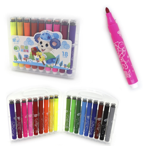 Фломастери-штампи Washable шестигранні "Mom" 18 шт 230-18