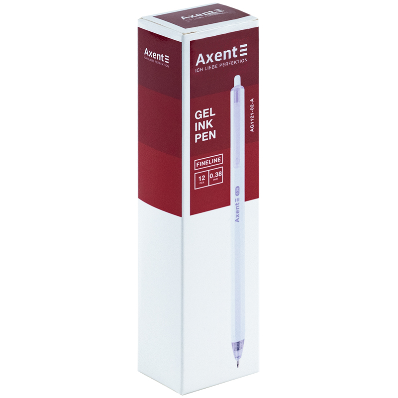 Ручка гелева автоматична Axent Fineline AG1121-02-A, 0.38 мм, синя. Фото 3