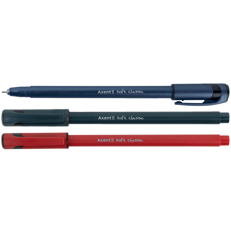 Ручка кулькова Axent Soft Classic AB1101-02-A, 0.7 мм, синя. Фото 2