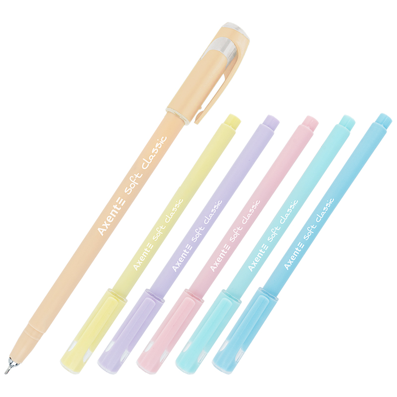 Ручка кулькова Axent Soft Pastel AB1102-02-A, 0.7 мм, синя. Фото 3