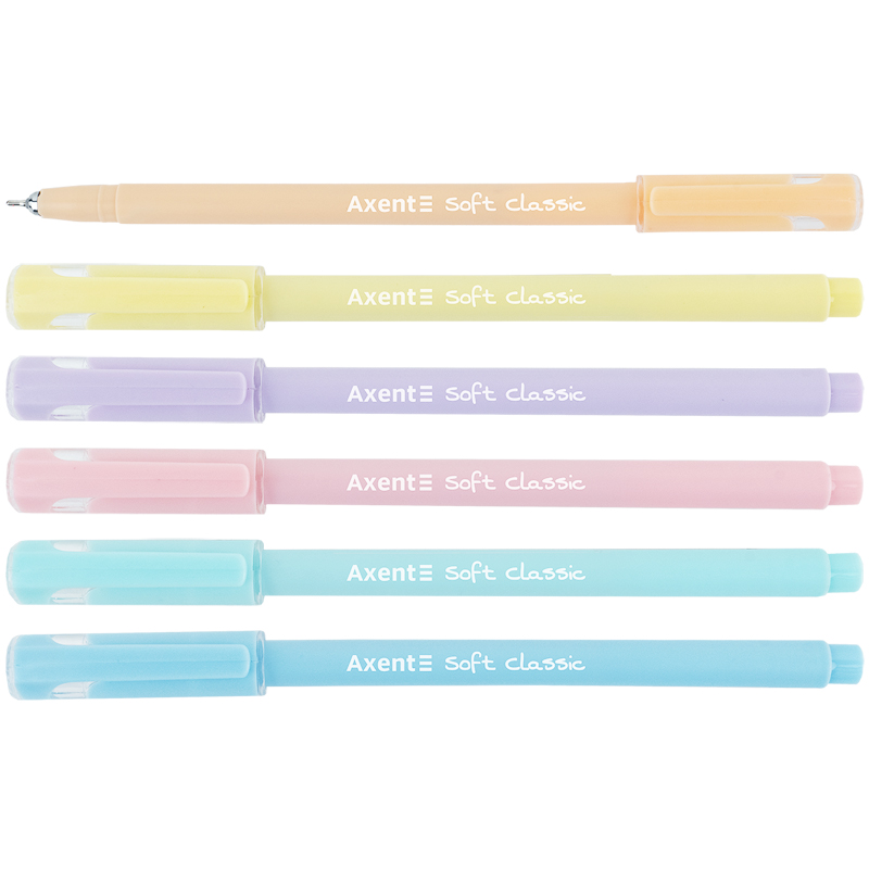 Ручка кулькова Axent Soft Pastel AB1102-02-A, 0.7 мм, синя. Фото 2