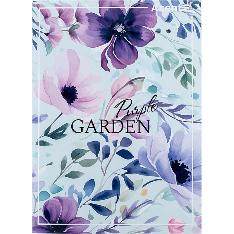 Зошит для записів Axent А4, 96 аркушів, клітинка, Purple Garden 4782-6-A