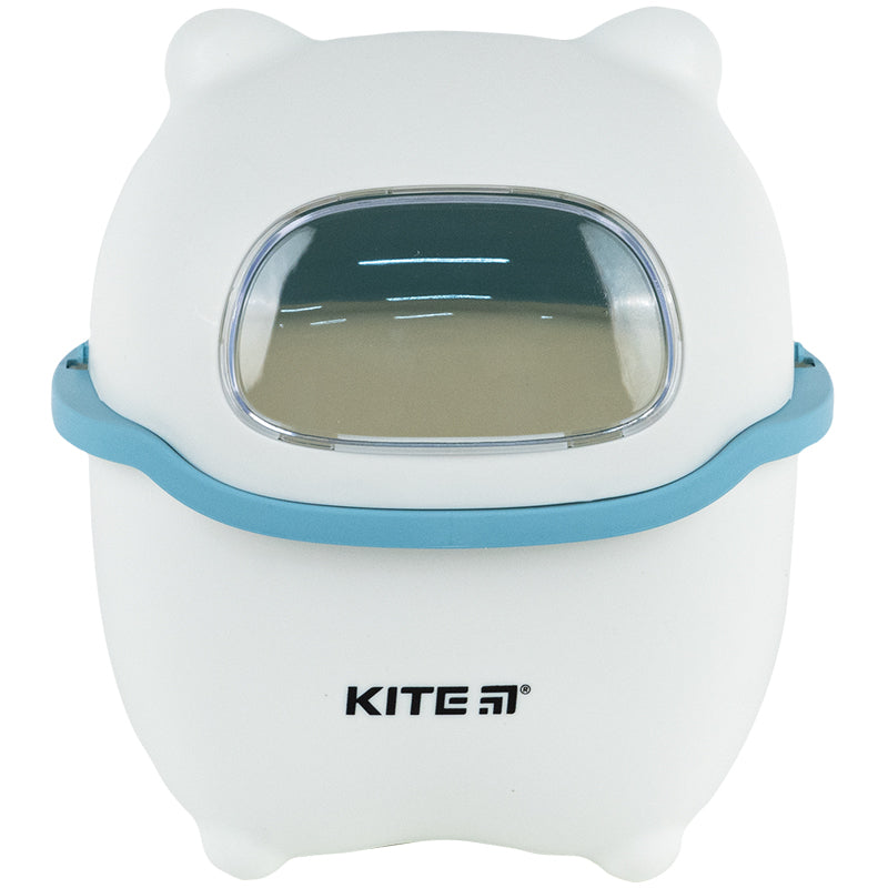 Настільний контейнер для сміття Kite K24-009-6, біло-блакитний