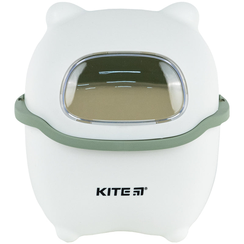 Настільний контейнер для сміття Kite K24-009-7, біло-зелений
