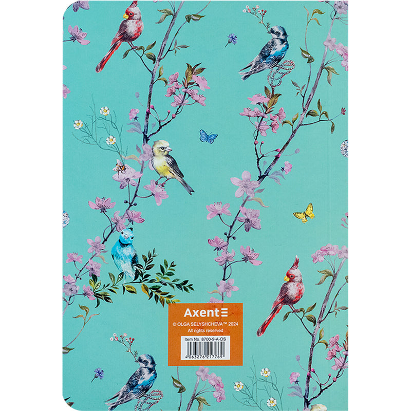 Книга записна Axent Spring 8700-9-A-OS, A5, 80 аркушів, клітинка. Фото 5