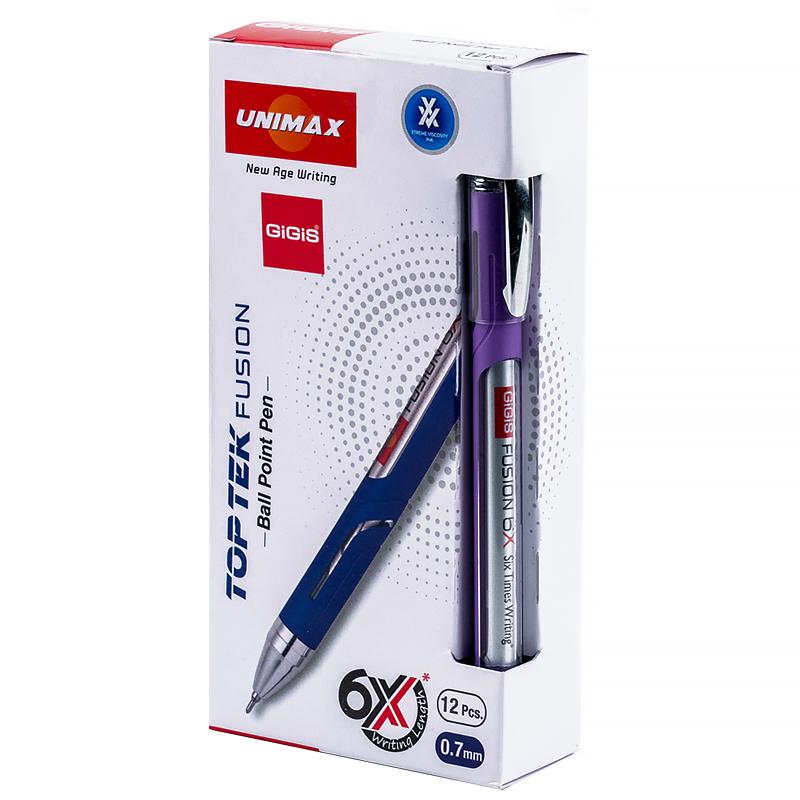 Ручка кулькова Unimax Top Tek Fusion 10 000, фіолетова UX-10000-11