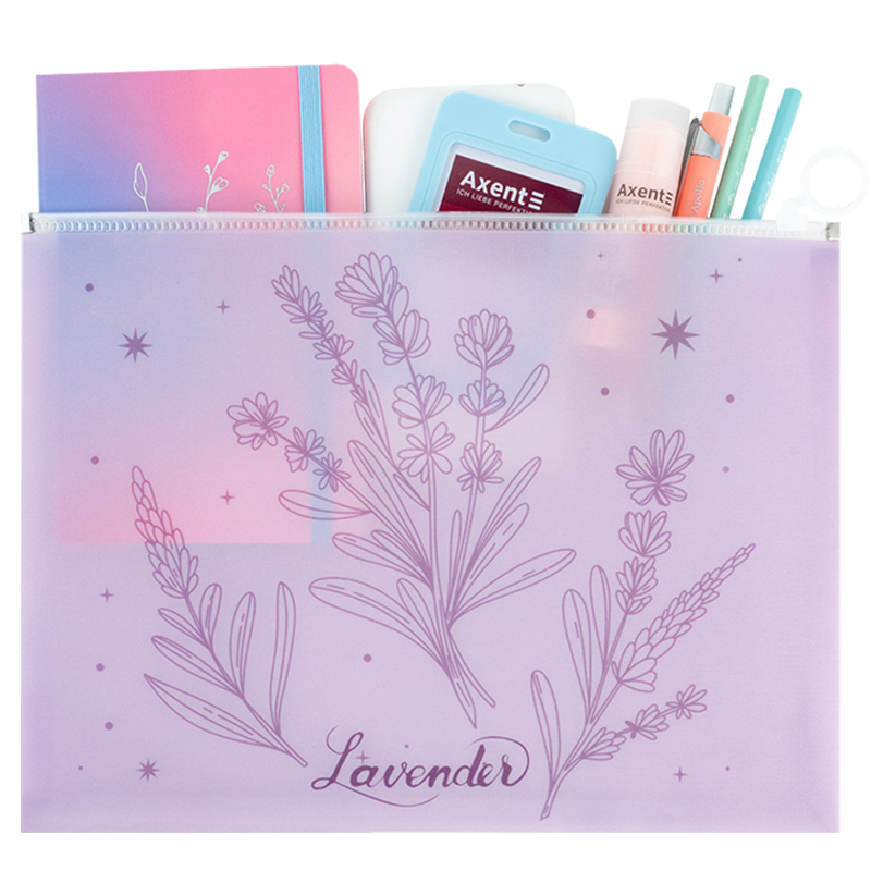 Папка на блискавці zip-lock Axent 1497-37-A Lavender-2, А4+. Фото 3