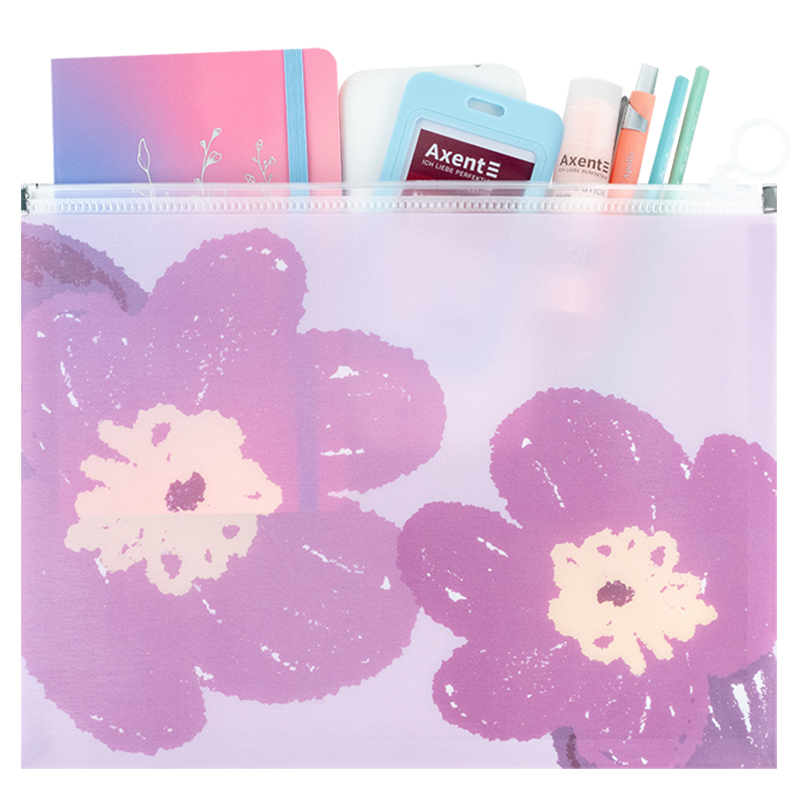 Папка на блискавці zip-lock Axent 1497-39-A Lavender-4, А4+. Фото 3