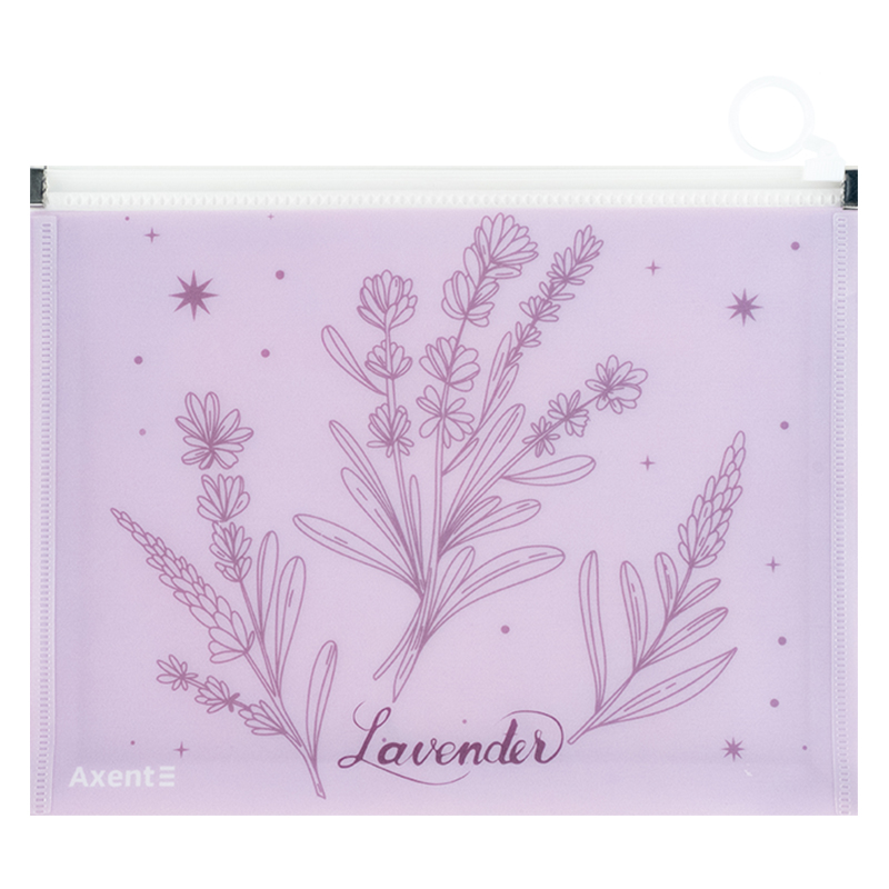 Папка на блискавці zip-lock Axent 1498-37-A Lavender-2, А5+. Фото 2