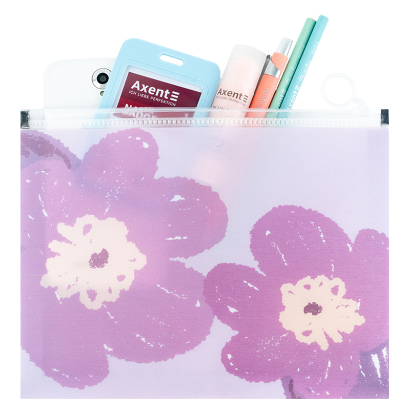 Папка на блискавці zip-lock Axent 1498-39-A Lavender-4, А5+. Фото 3