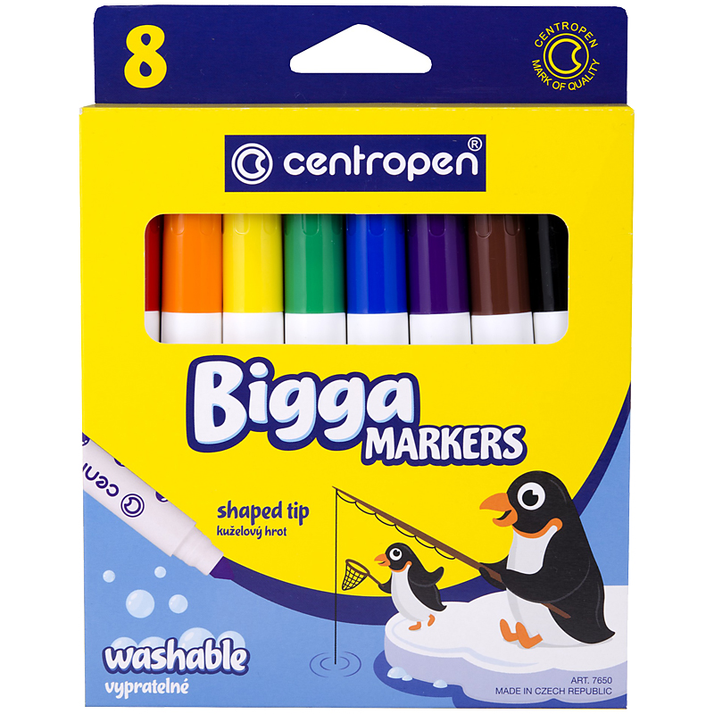 Фломастери Centropen Bigga набір 8 шт 7650/18